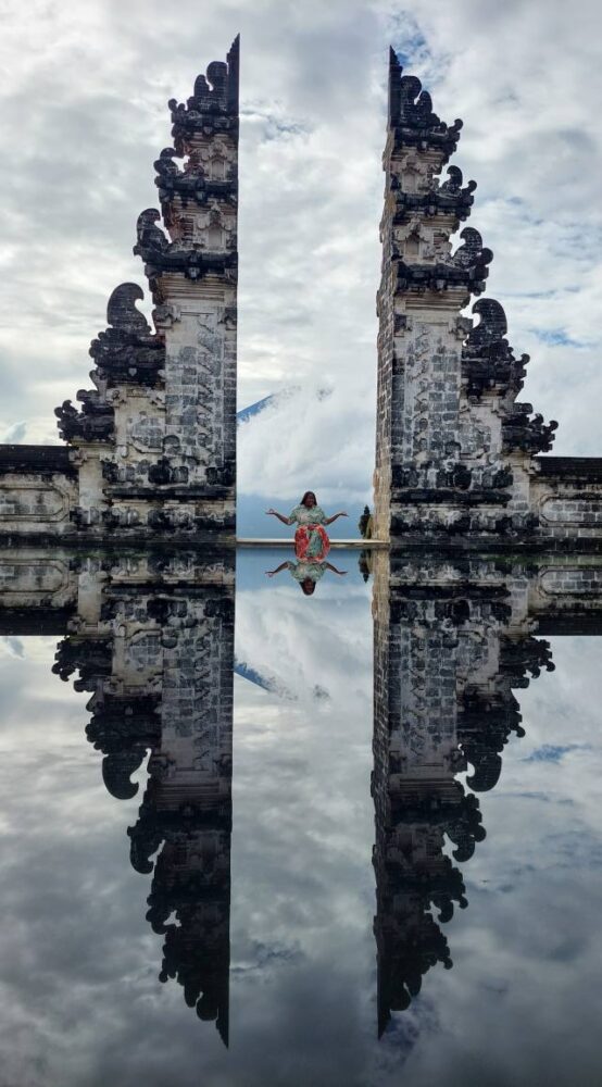 Myself at the Gate of Heaven in Bali, Indonesia.